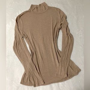 Tahari Long Sleeve Tan Shirt